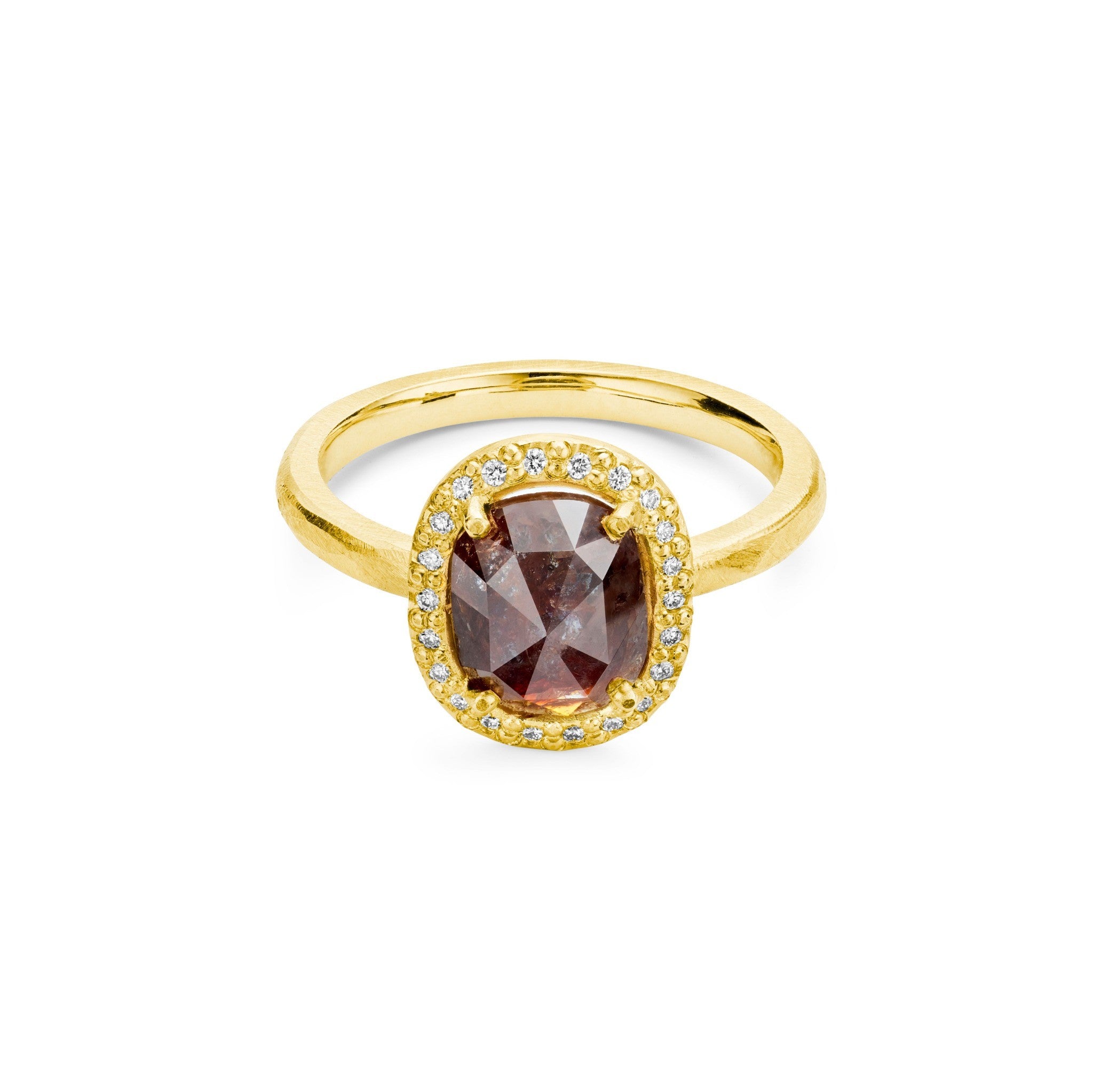 Aurora Ring Brown Rosecut