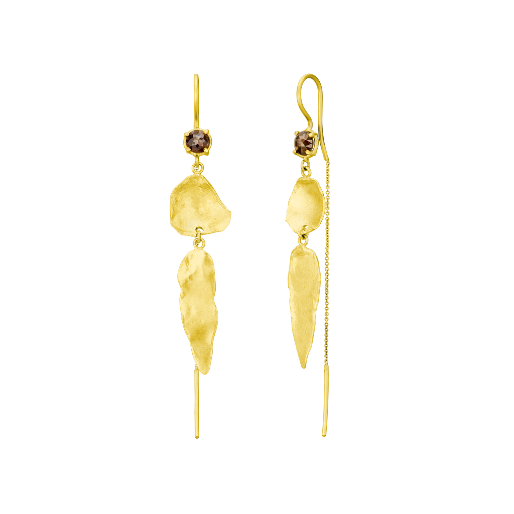 Brown Feather Earrings