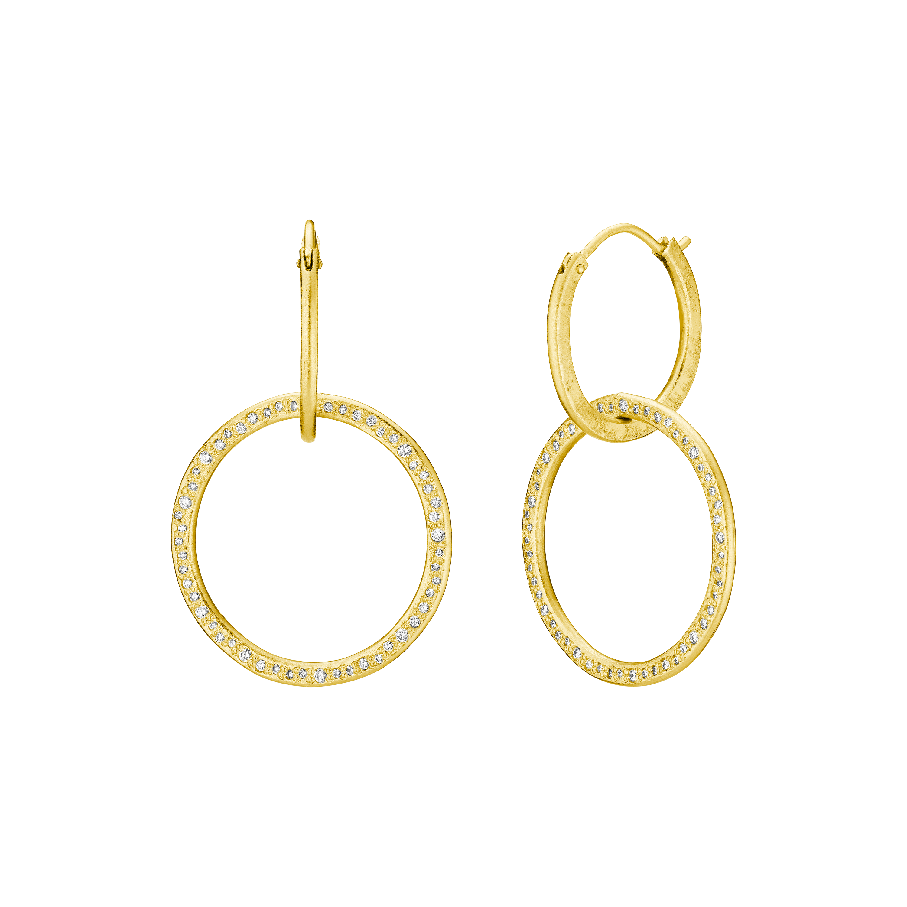 Dawn Diamond Double Hoop