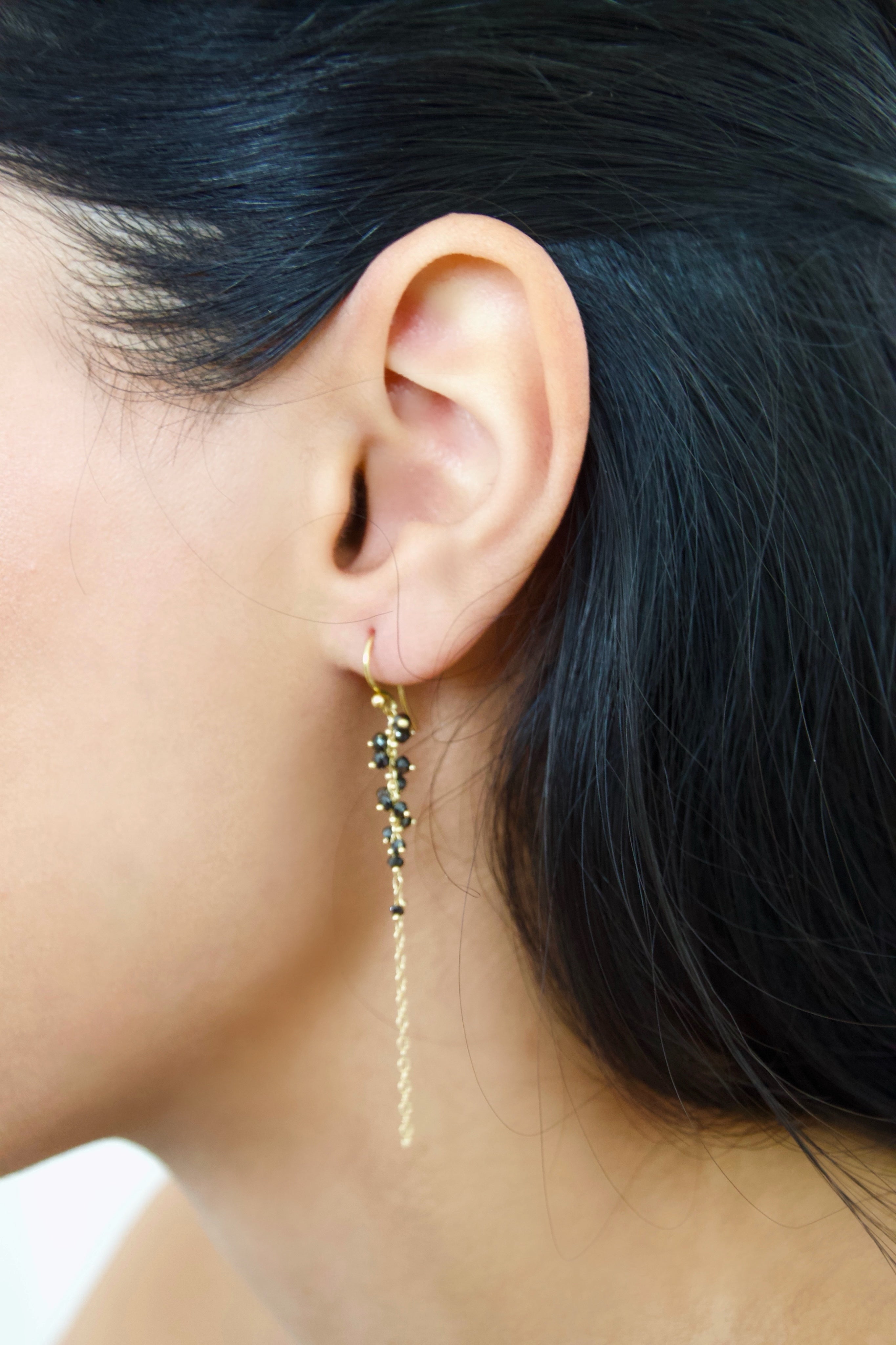 Caviar Earrings Black Diamonds