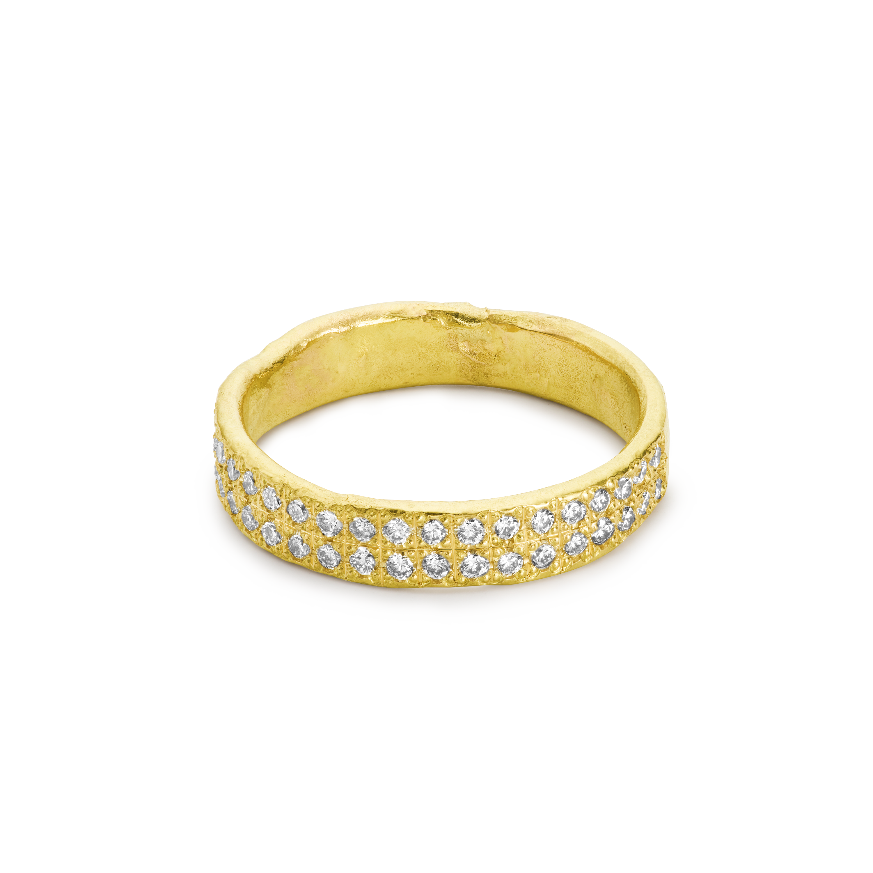 Golden Dawn Diamond Band White