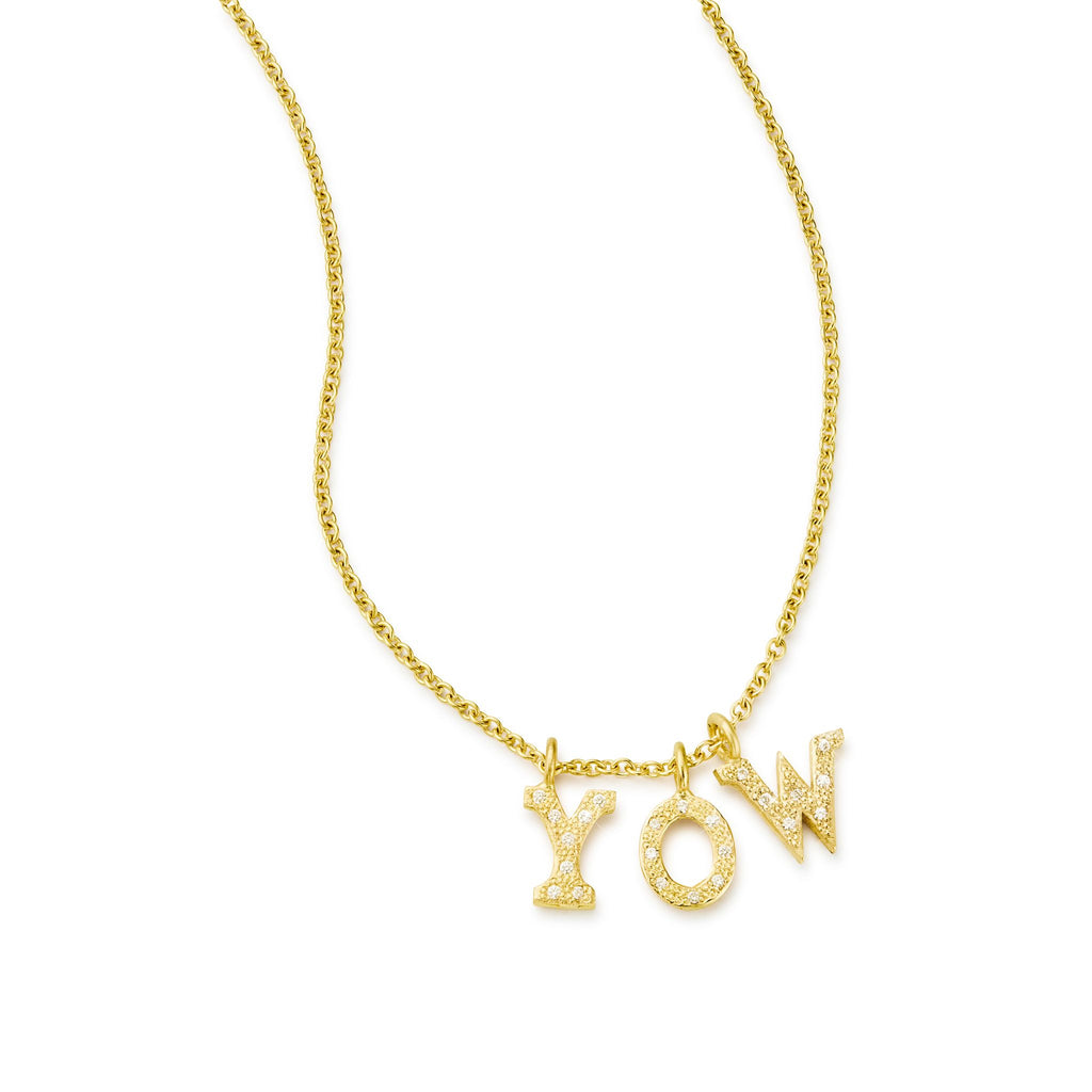 Letters w. Diamonds Necklace