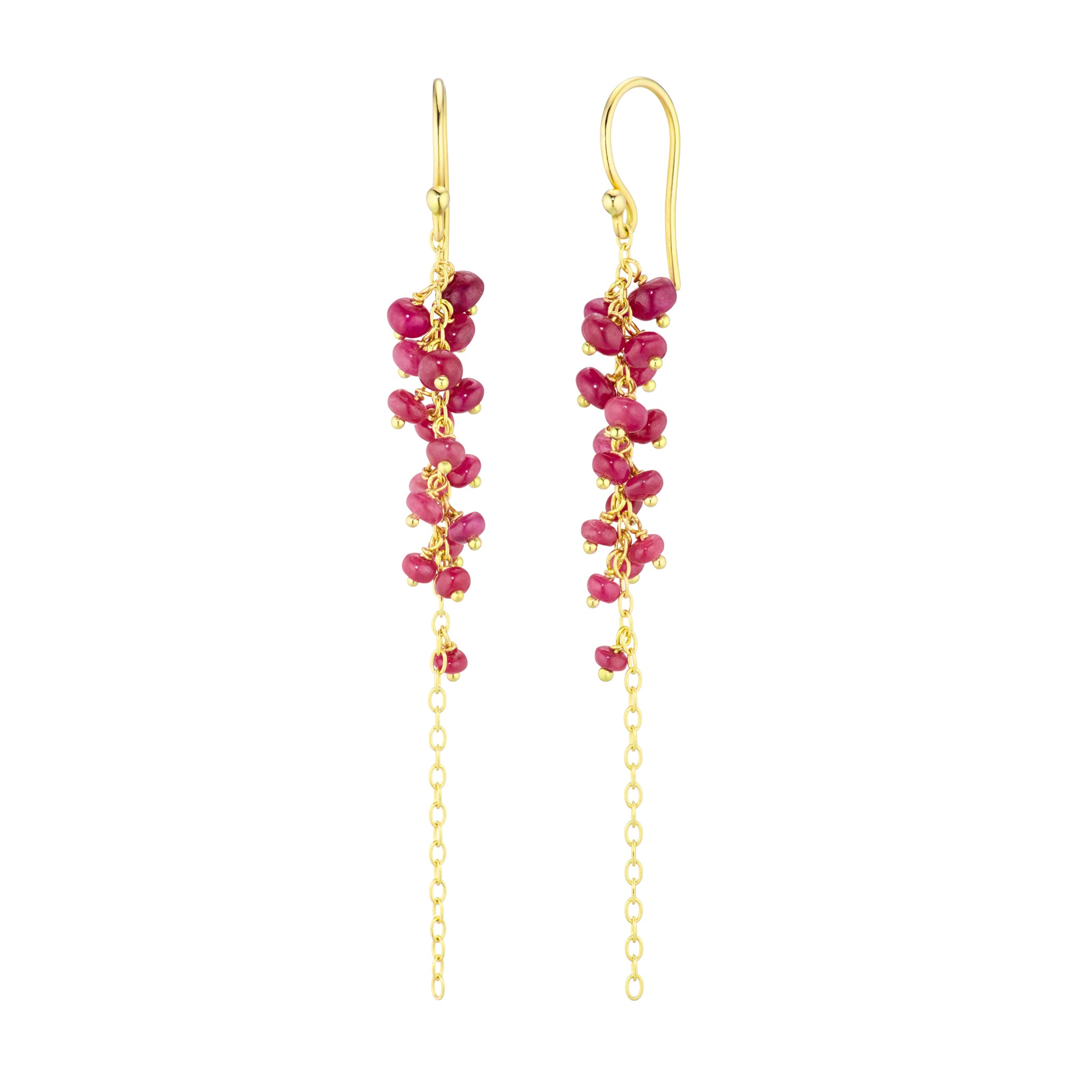 Caviar Ruby Earrings