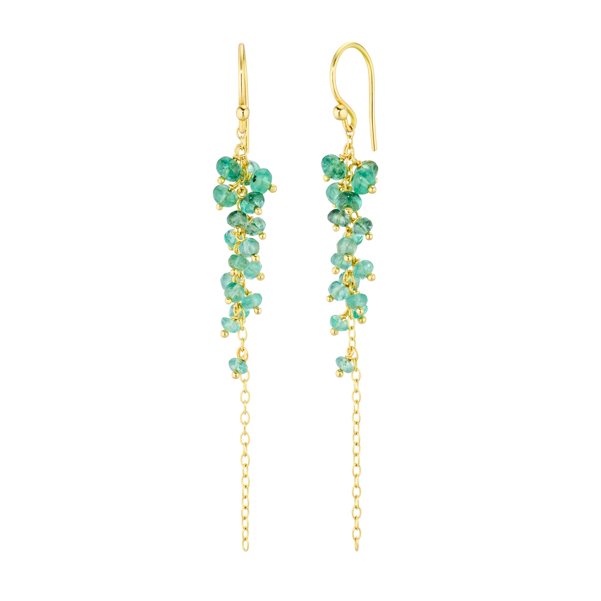 Caviar Emerald Earrings