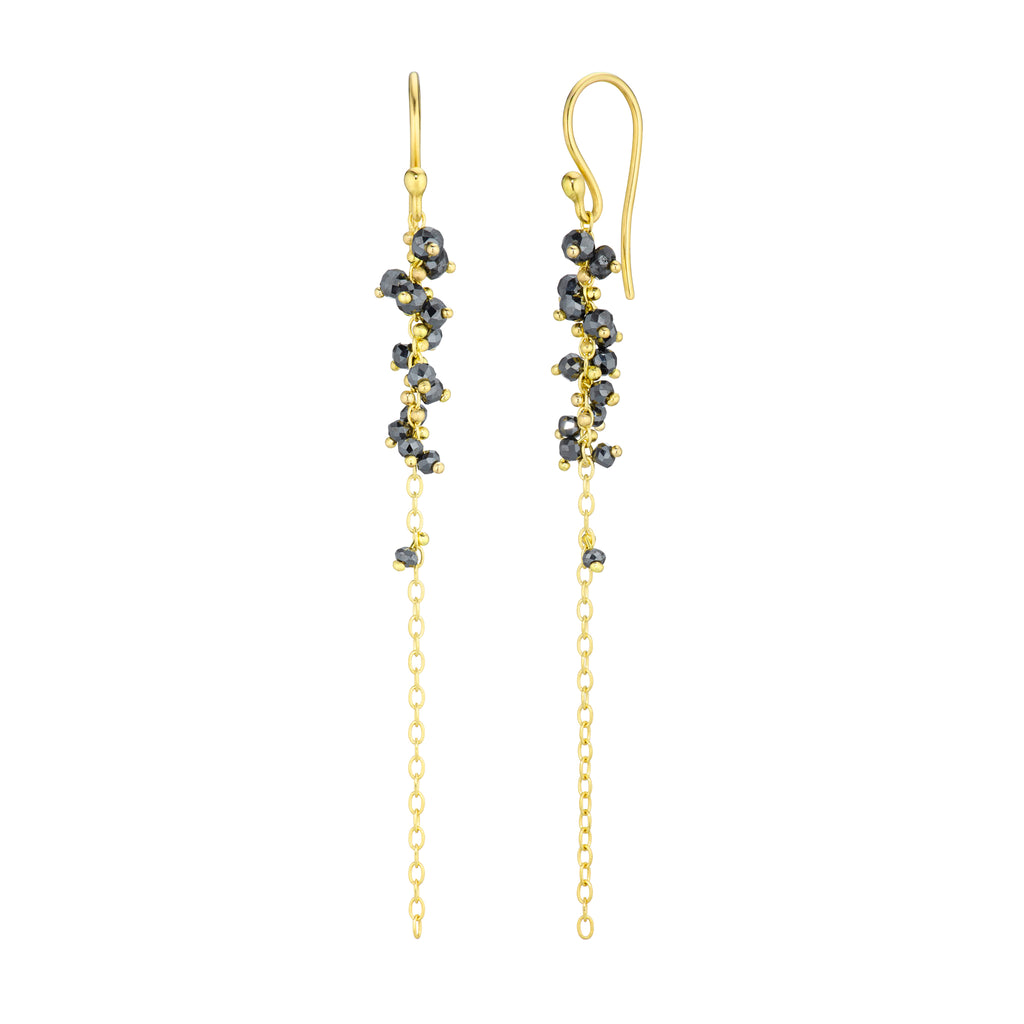 Caviar Earrings Black Diamonds