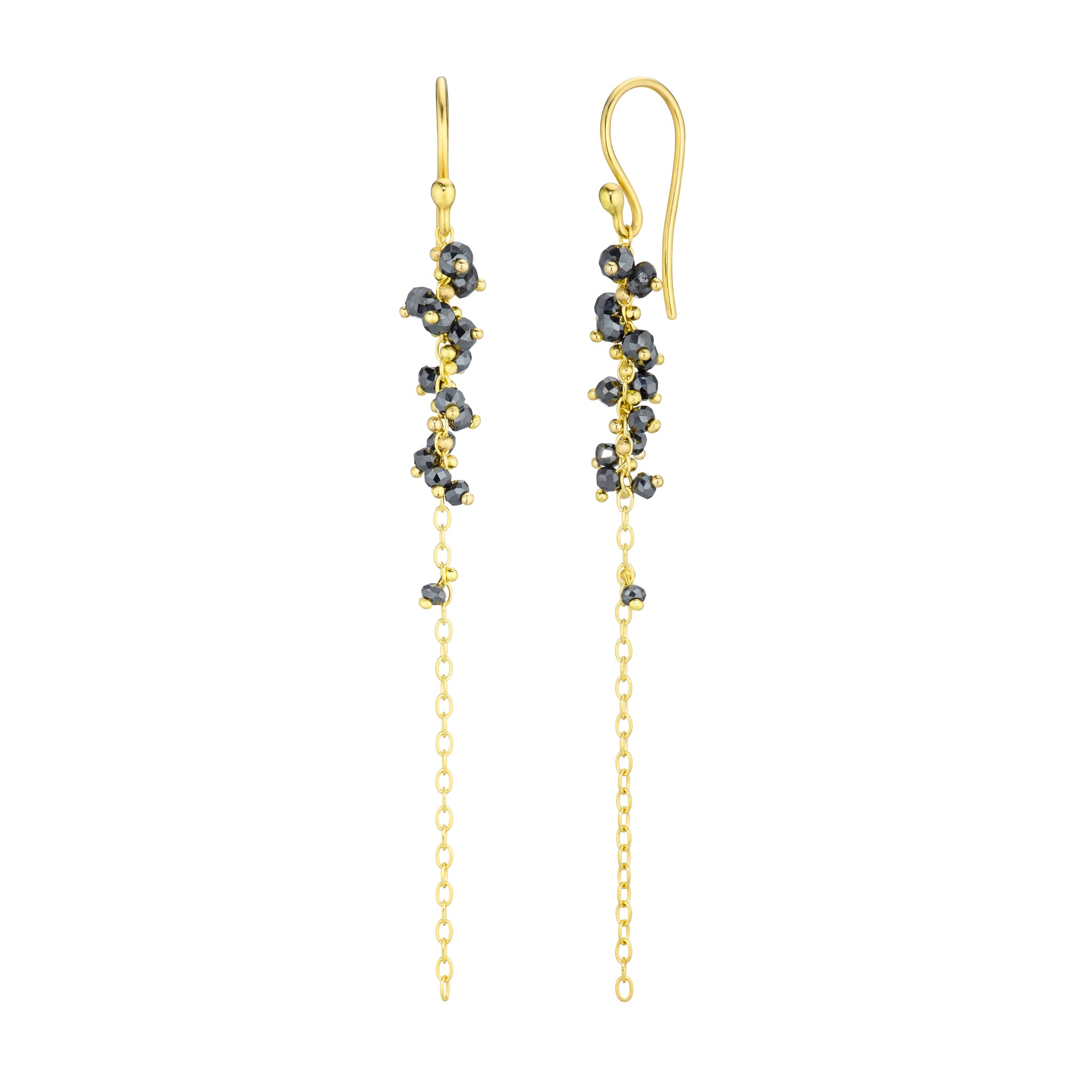 Caviar Earrings Black Diamonds