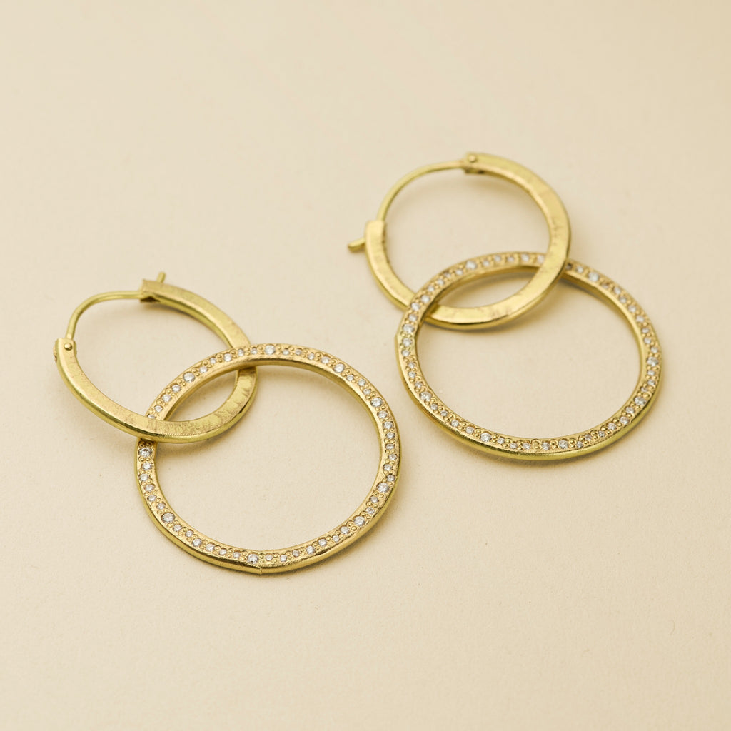 Dawn Diamond Double Hoop