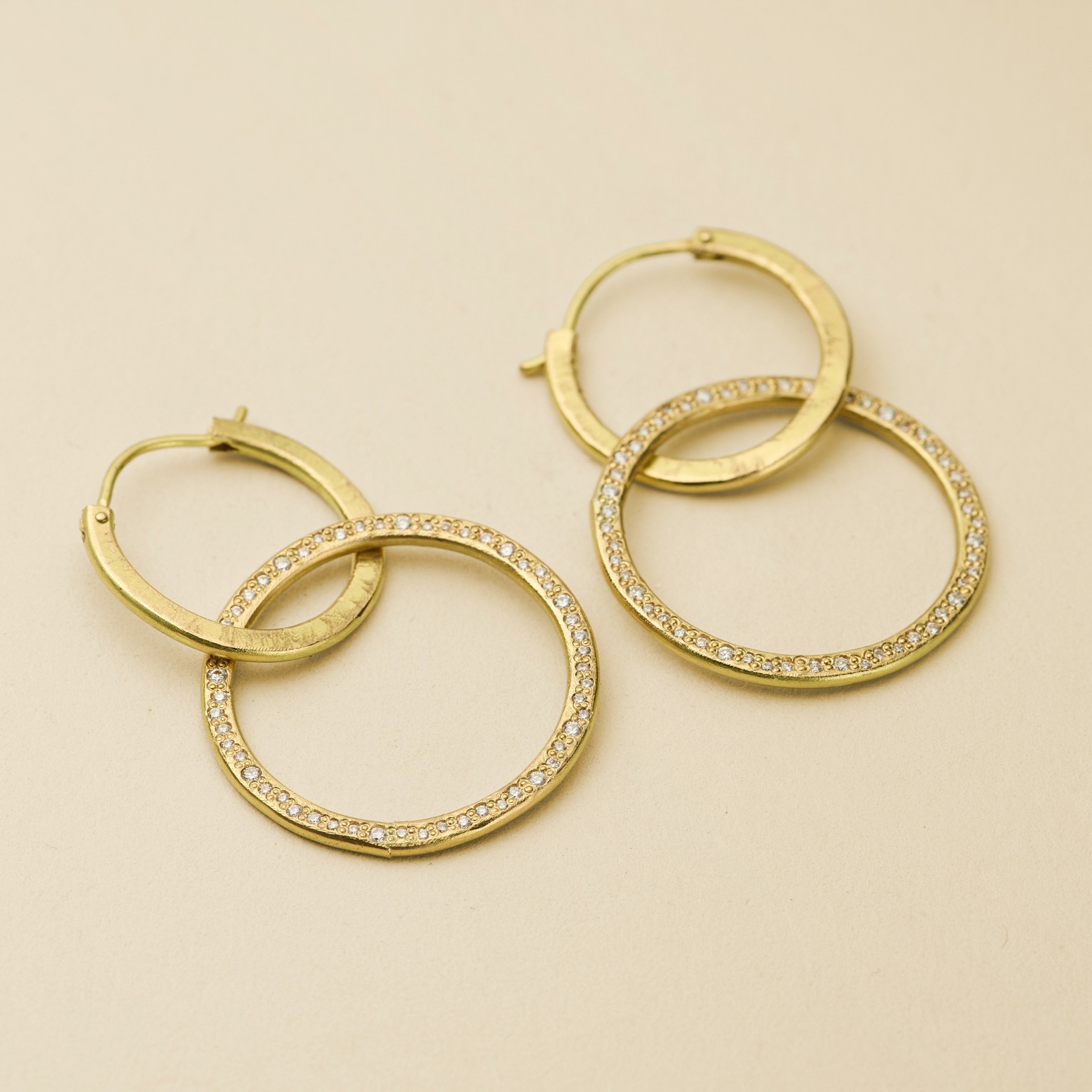 Dawn Diamond Double Hoop