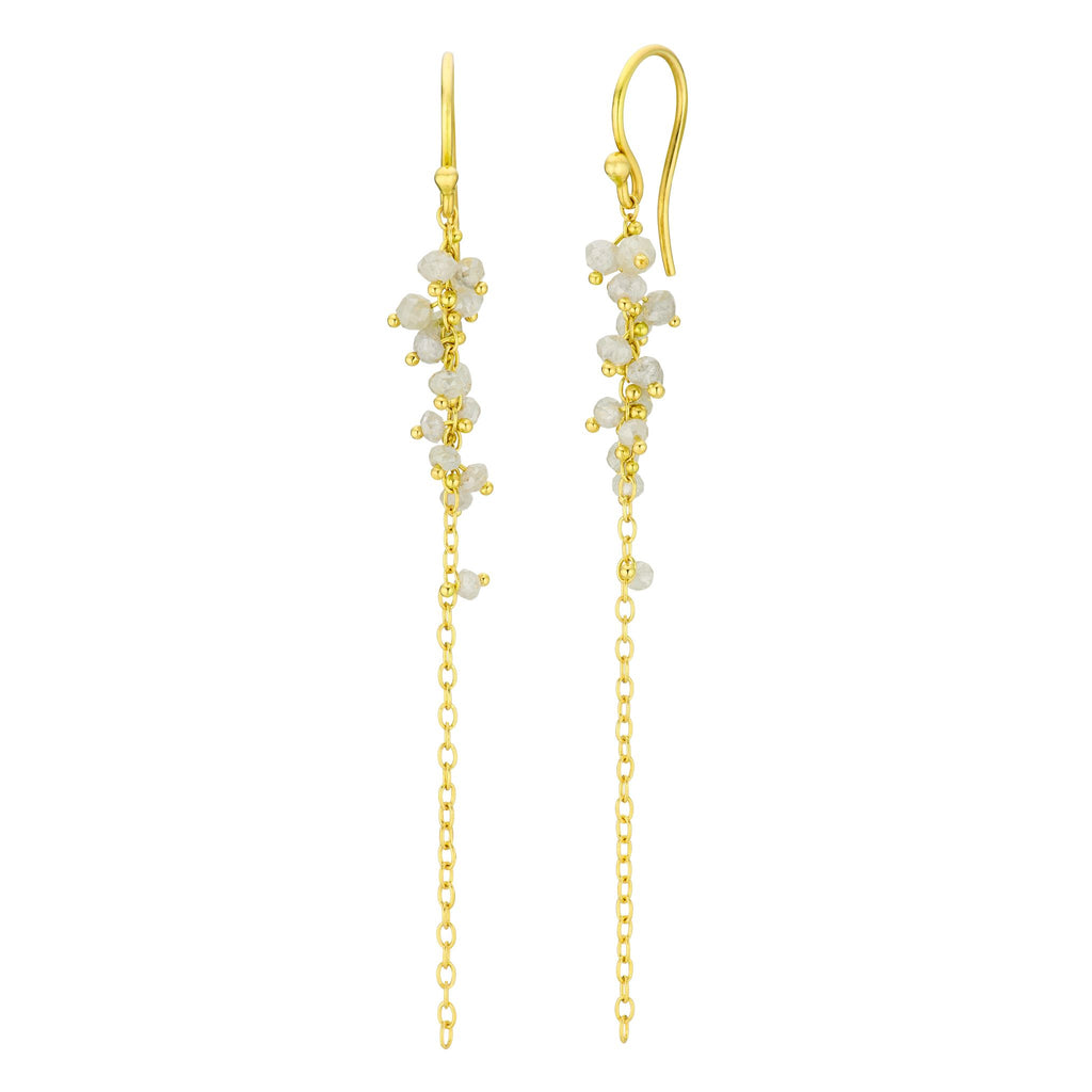 Caviar Earrings Green Diamonds