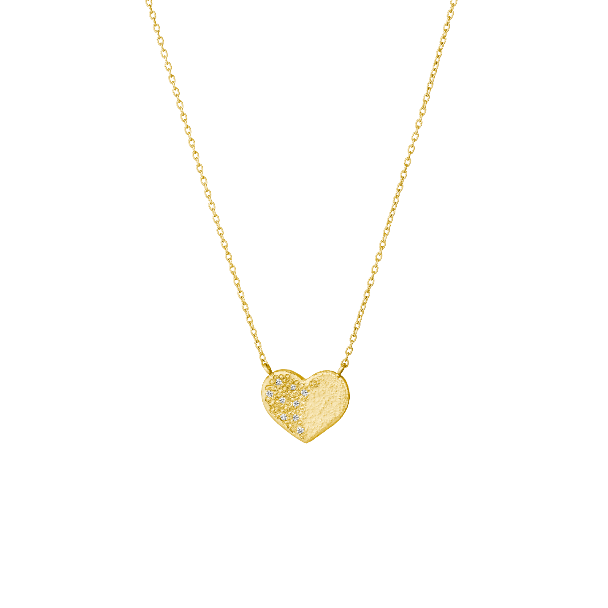 Golden Heart w. Diamonds